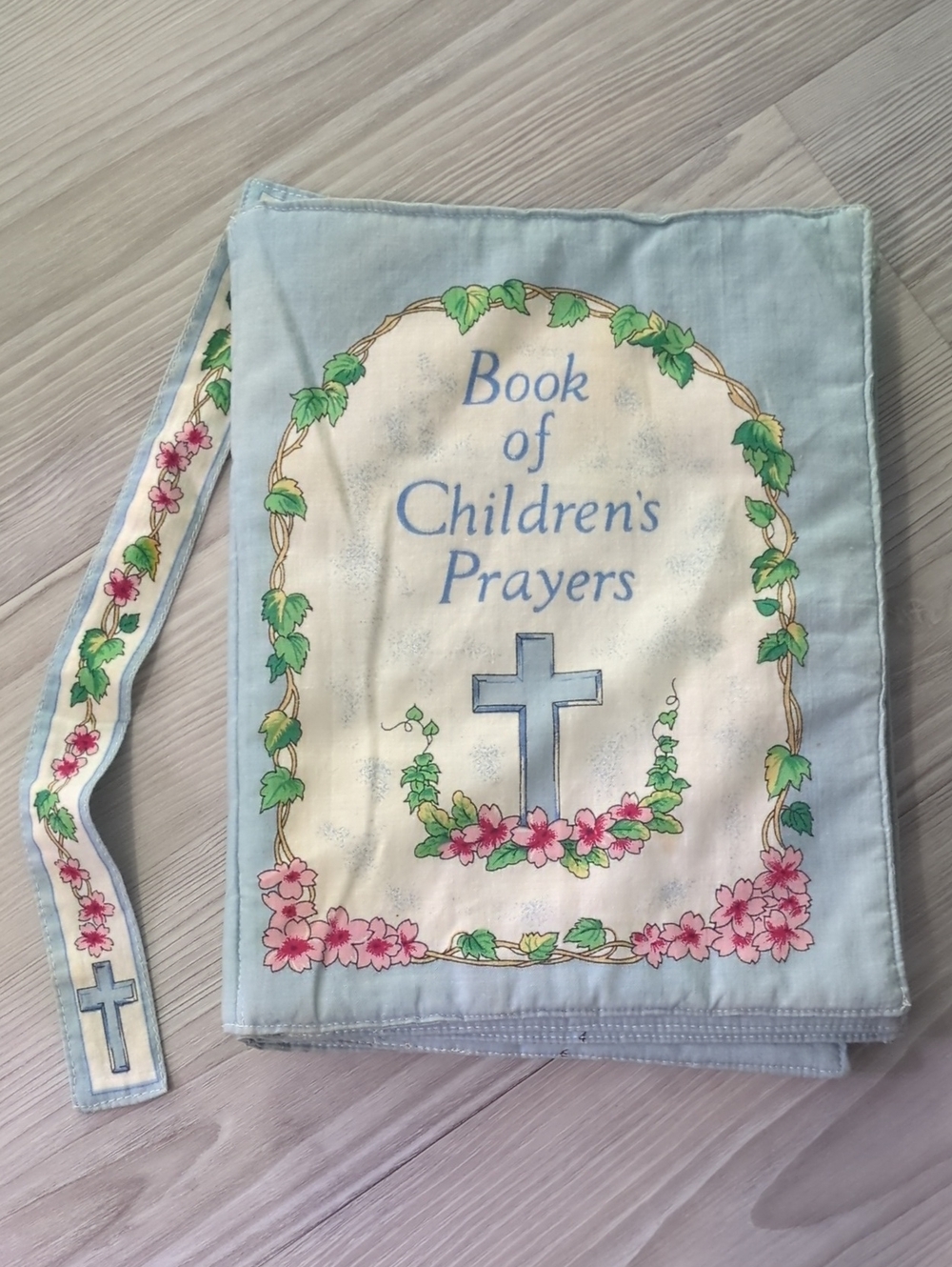 Vintage Soft Fabric Children's Prayer Book Cloth Quiet Book Baby Nursery Christi